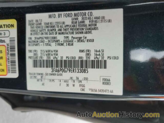 FORD FUSION S, 3FA6P0G79ER133085