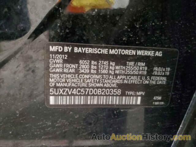 BMW X5 XDRIVE35I, 5UXZV4C57D0B20358