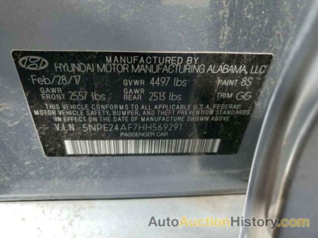 HYUNDAI SONATA SE, 5NPE24AF7HH569291