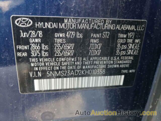 HYUNDAI SANTA FE SE, 5NMS23AD2KH010358