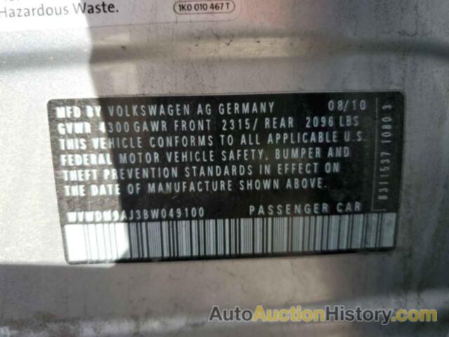 VOLKSWAGEN GOLF, WVWDM9AJ3BW049100