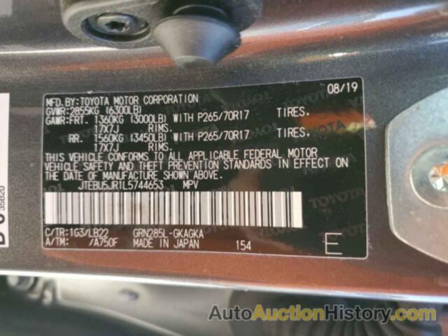 TOYOTA 4RUNNER SR5/SR5 PREMIUM, JTEBU5JR1L5744653