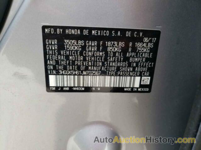 HONDA FIT SPORT, 3HGGK5H61JM702567