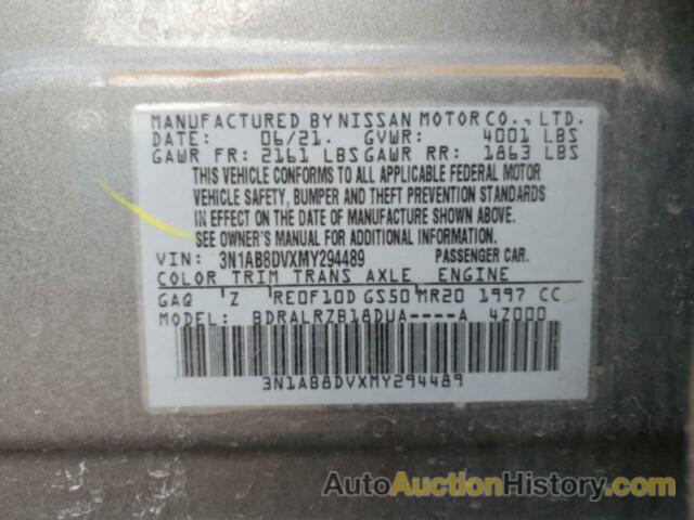 NISSAN SENTRA SR, 3N1AB8DVXMY294489