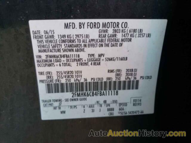 FORD FLEX SEL, 2FMHK6C84FBA11118