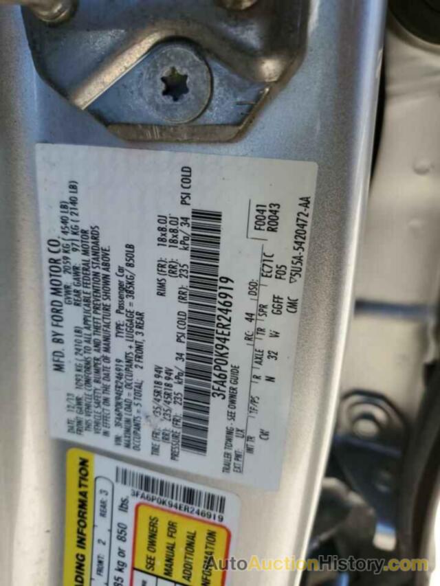 FORD FUSION TITANIUM, 3FA6P0K94ER246919