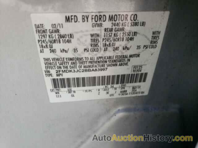 FORD EDGE SEL, 2FMDK3JC2BBA83997