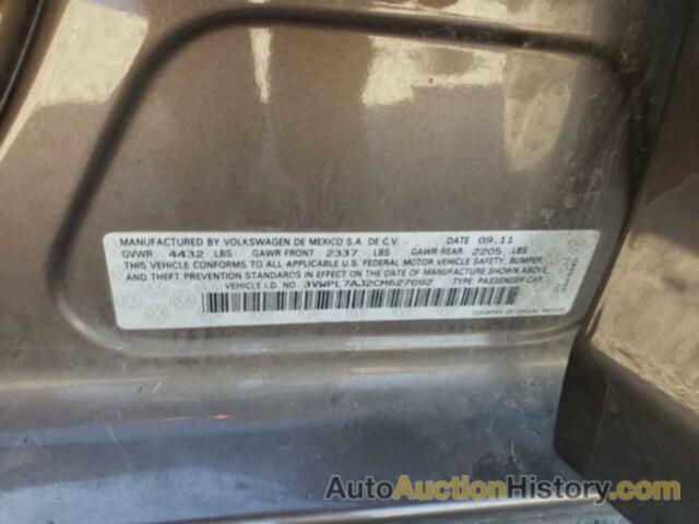 VOLKSWAGEN JETTA TDI, 3VWPL7AJ2CM627092