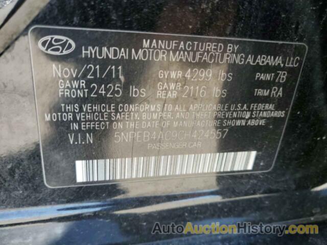 HYUNDAI SONATA GLS, 5NPEB4AC9CH424557