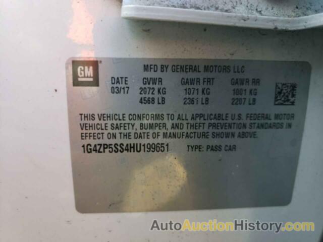 BUICK LACROSSE ESSENCE, 1G4ZP5SS4HU199651