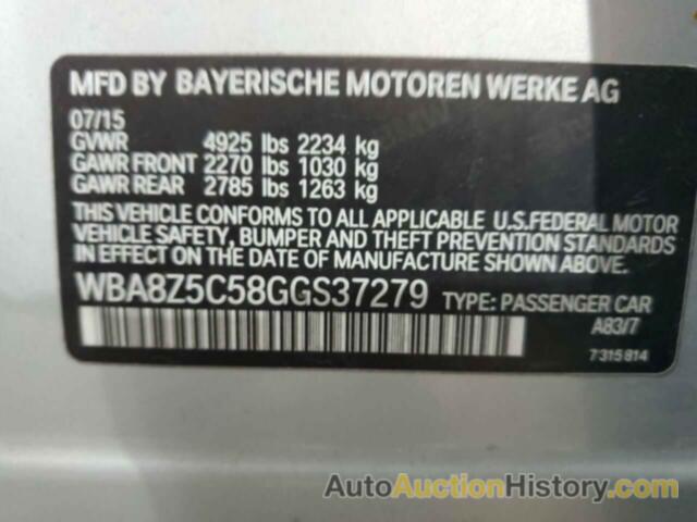 BMW 3 SERIES XIGT SULEV, WBA8Z5C58GGS37279