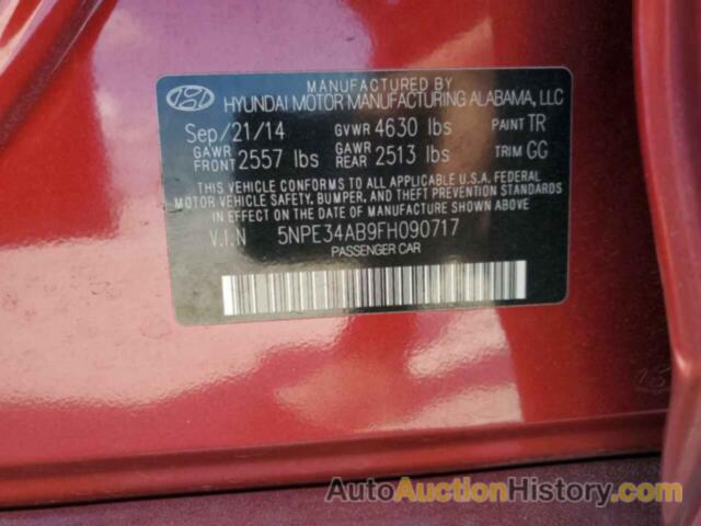 HYUNDAI SONATA SPORT, 5NPE34AB9FH090717