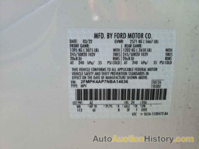 FORD EDGE ST, 2FMPK4AP7NBA14636