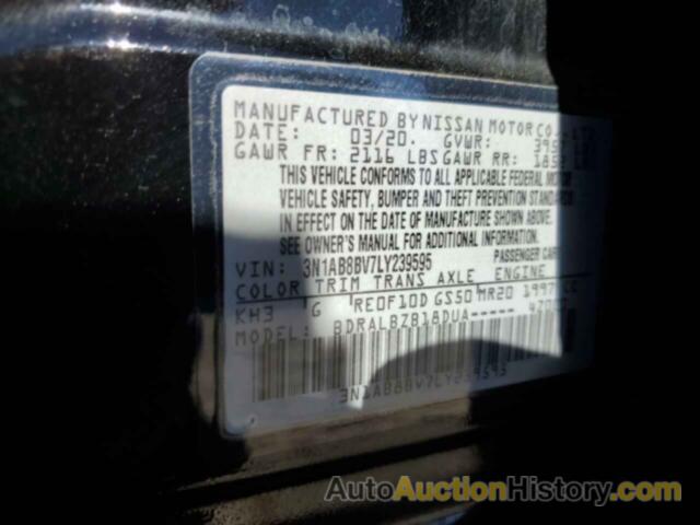 NISSAN SENTRA S, 3N1AB8BV7LY239595