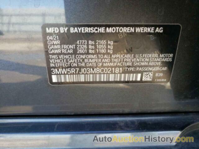 BMW 3 SERIES, 3MW5R7J03M8C02181