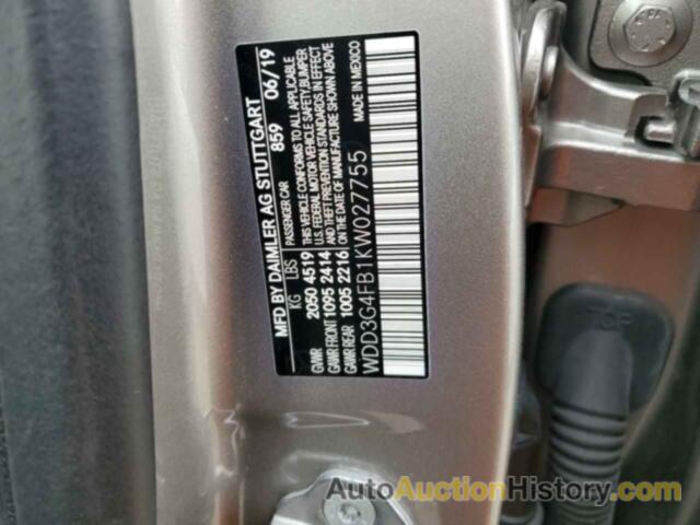 MERCEDES-BENZ A-CLASS 220 4MATIC, WDD3G4FB1KW027755