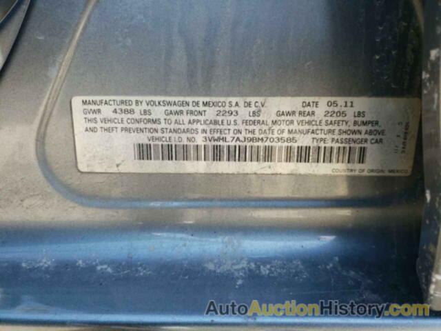 VOLKSWAGEN JETTA TDI, 3VWML7AJ9BM703585