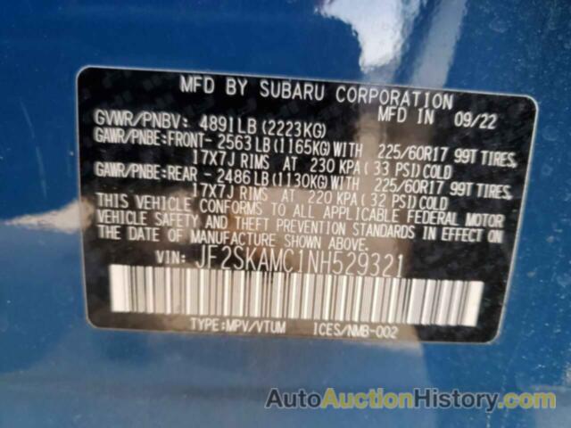 SUBARU FORESTER WILDERNESS, JF2SKAMC1NH529321