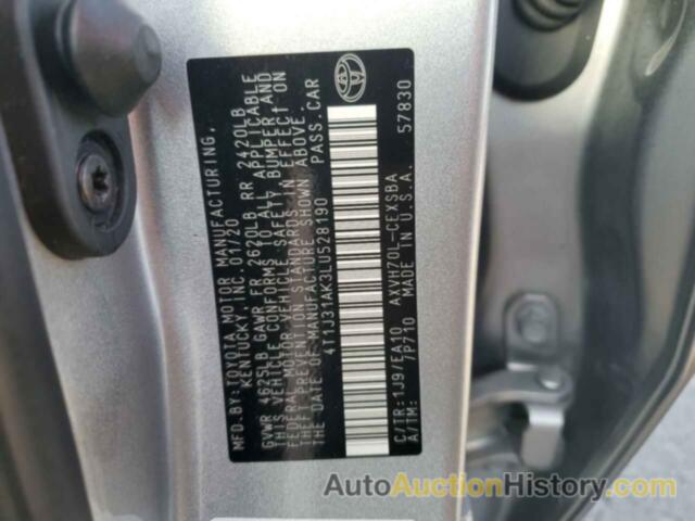 TOYOTA CAMRY SE, 4T1J31AK3LU528190