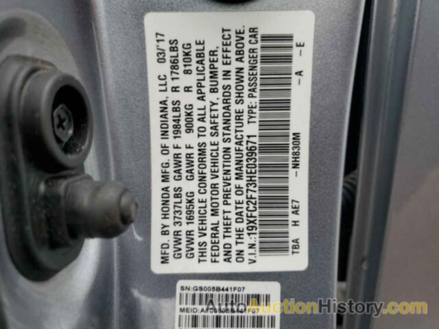 HONDA CIVIC EX, 19XFC2F73HE039671