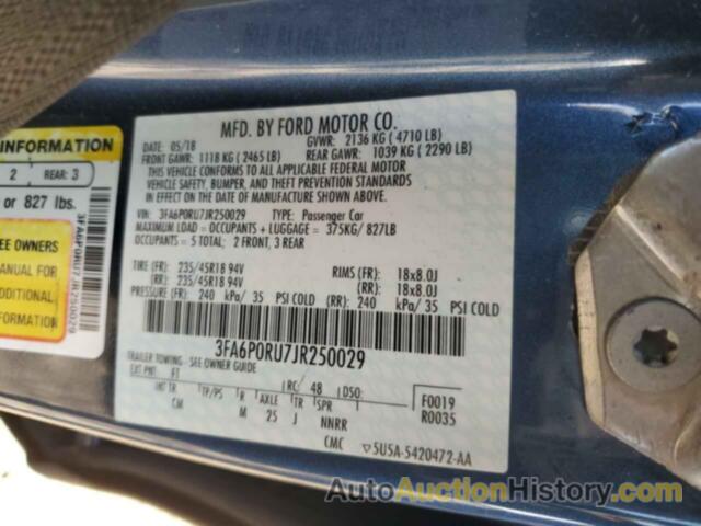 FORD FUSION TITANIUM/PLATINUM HEV, 3FA6P0RU7JR250029