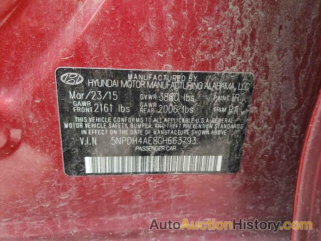 HYUNDAI ELANTRA SE, 5NPDH4AE8GH663793