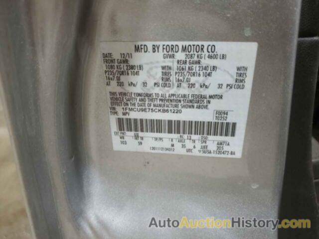 FORD ESCAPE LIMITED, 1FMCU9E75CKB61220