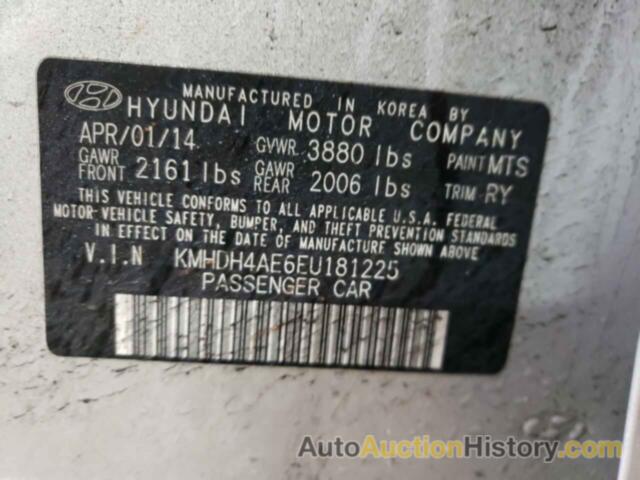 HYUNDAI ELANTRA SE, KMHDH4AE6EU181225