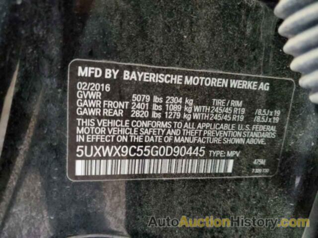 BMW X3 XDRIVE28I, 5UXWX9C55G0D90445