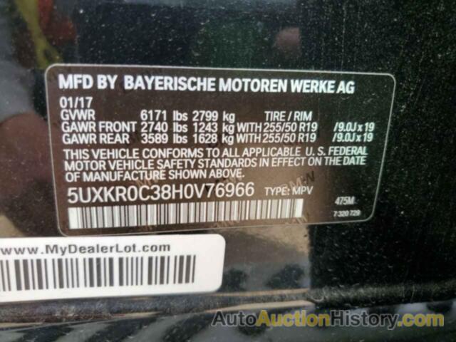 BMW X5 XDRIVE35I, 5UXKR0C38H0V76966