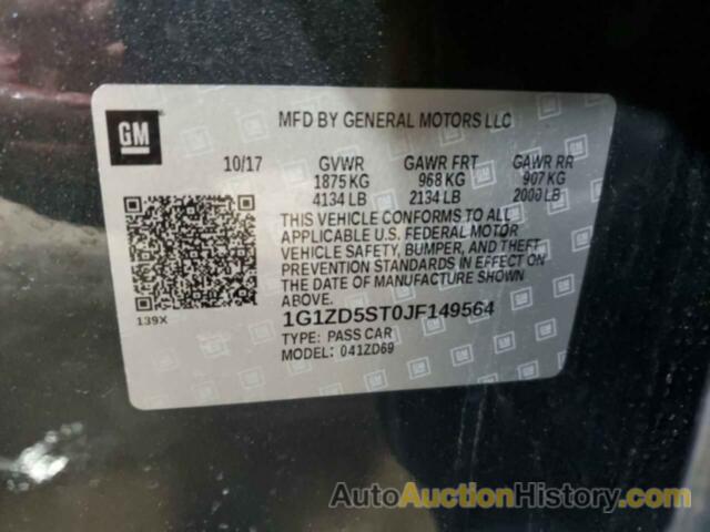 CHEVROLET MALIBU LT, 1G1ZD5ST0JF149564