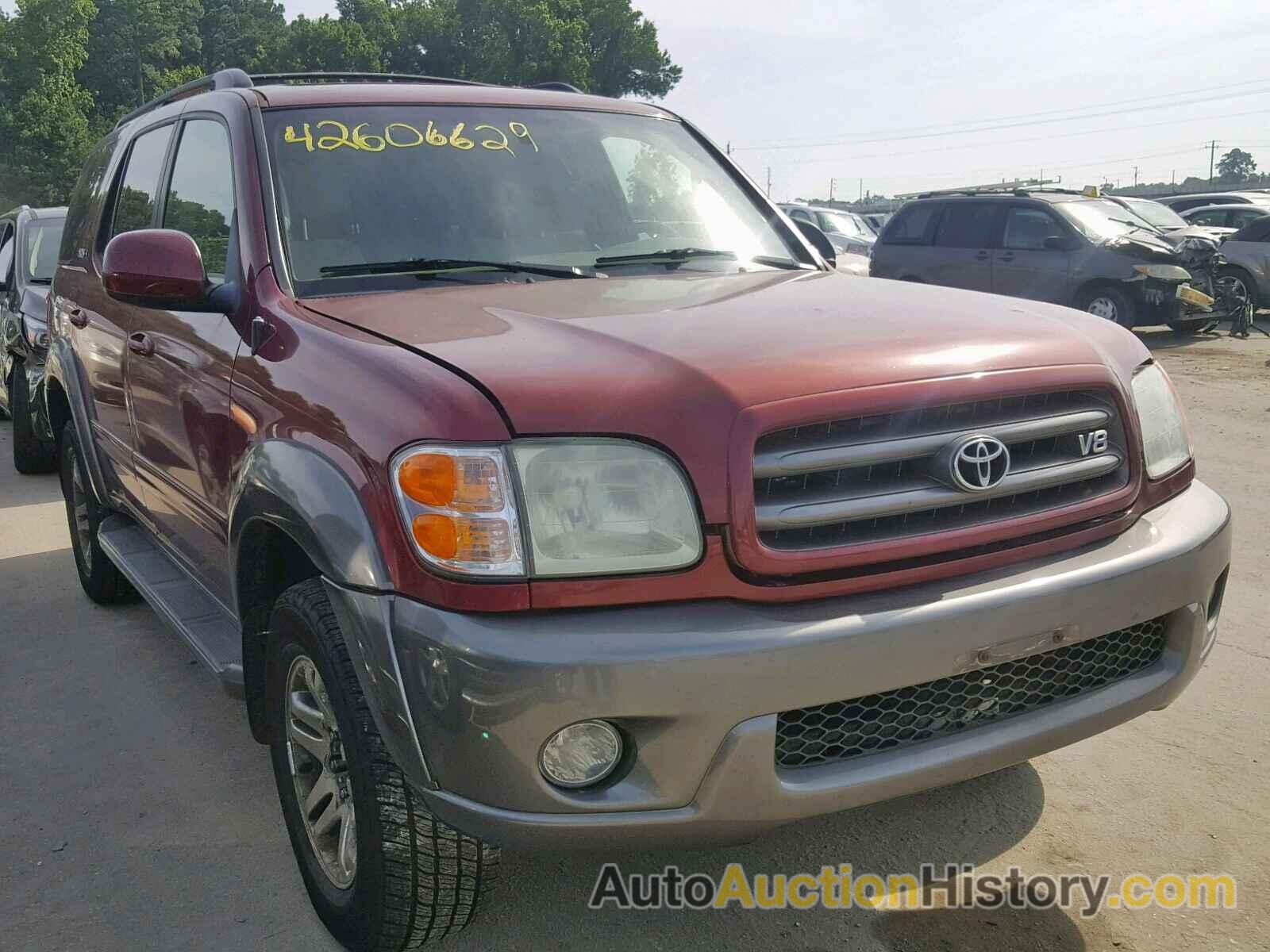 2004 TOYOTA SEQUOIA SR5, 5TDBT44A44S205494