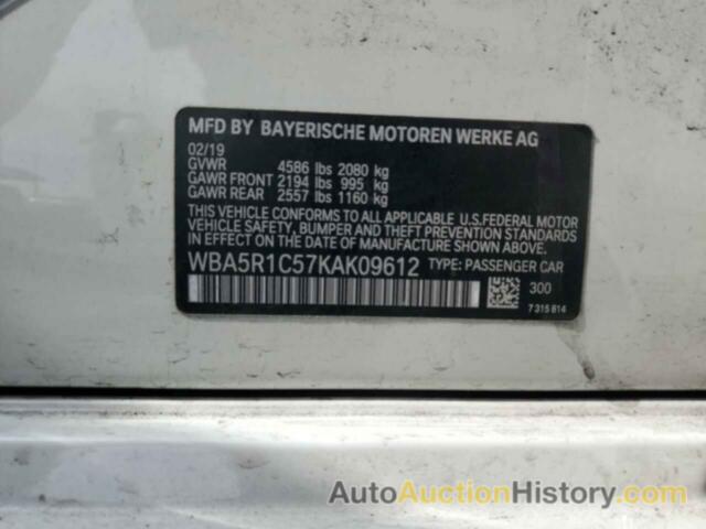 BMW 3 SERIES, WBA5R1C57KAK09612
