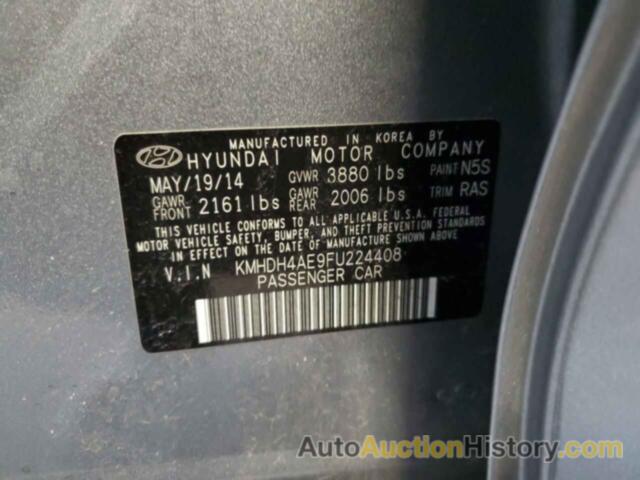 HYUNDAI ELANTRA SE, KMHDH4AE9FU224408