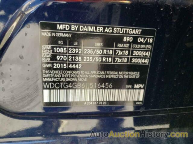 MERCEDES-BENZ GLA-CLASS 250 4MATIC, WDCTG4GB6JJ516456