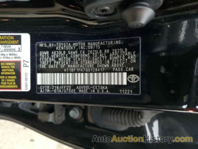 TOYOTA CAMRY LE, 4T1BF1FK7GU128417