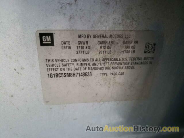 CHEVROLET CRUZE LS, 1G1BC5SM8H7148633