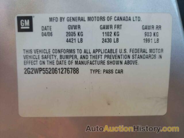 PONTIAC GRANDPRIX, 2G2WP552061276788