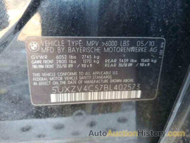 BMW X5 XDRIVE35I, 5UXZV4C57BL402573