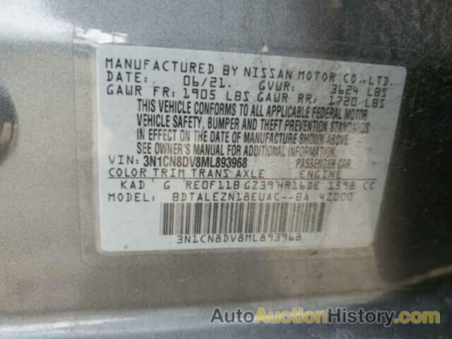 NISSAN VERSA S, 3N1CN8DV8ML893968