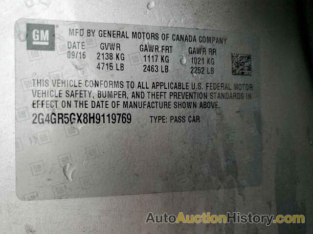 BUICK REGAL PREMIUM, 2G4GR5GX8H9119769