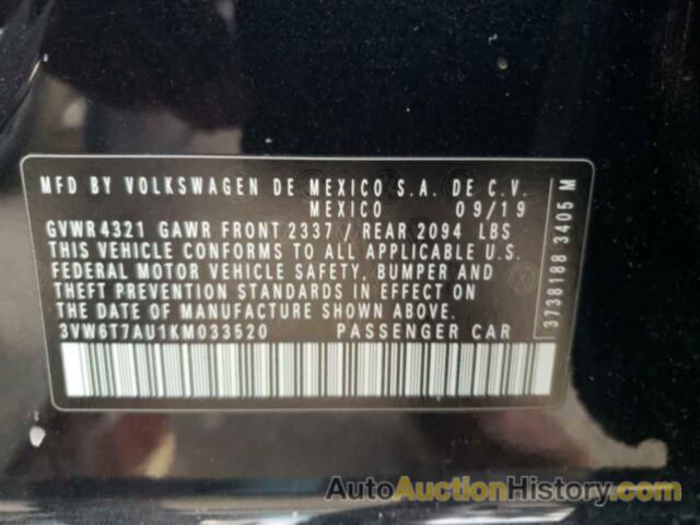 VOLKSWAGEN GTI S, 3VW6T7AU1KM033520