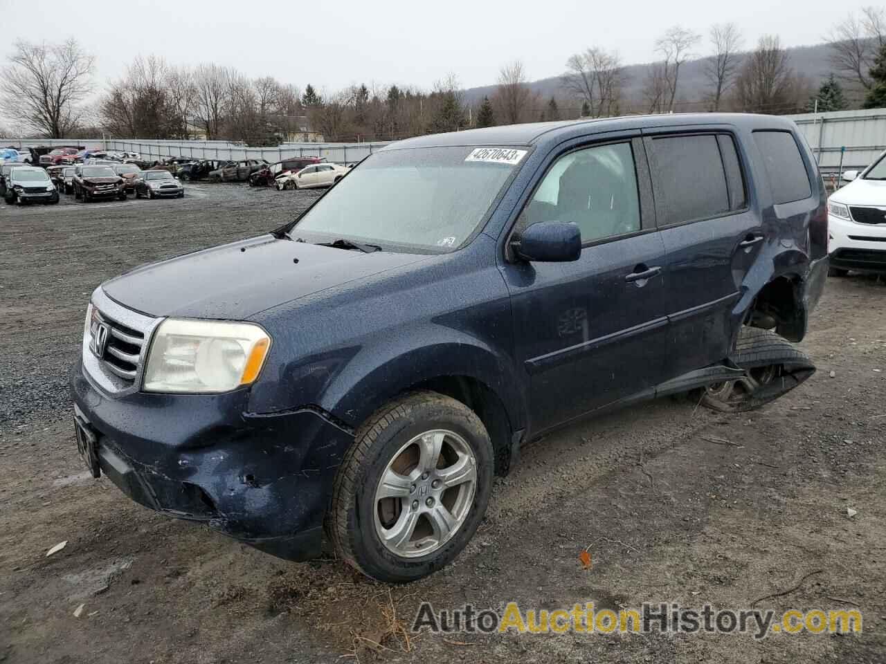 2012 HONDA PILOT EXL, 5FNYF4H58CB049994