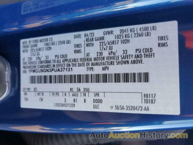 FORD ESCAPE ACT ACTIVE, 1FMCU9GN3PUA37131