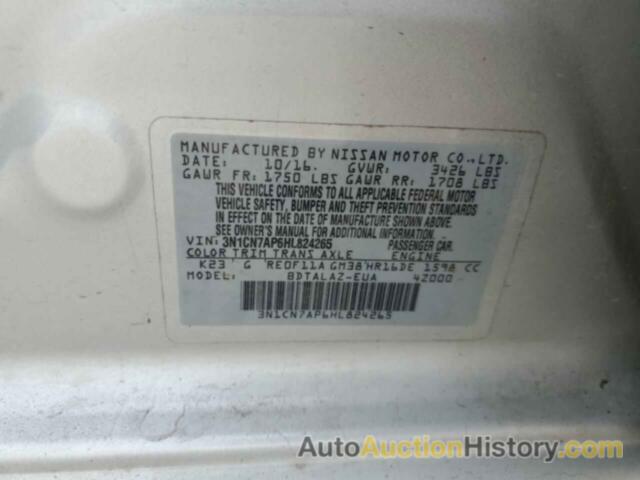 NISSAN VERSA S, 3N1CN7AP6HL824265