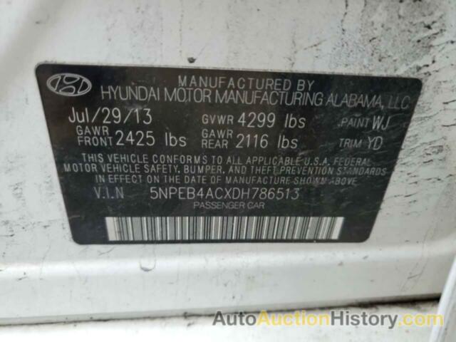 HYUNDAI SONATA GLS, 5NPEB4ACXDH786513