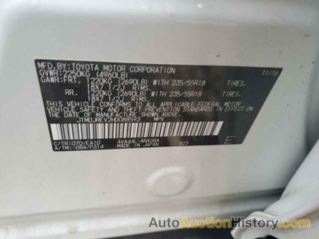 TOYOTA RAV4 LIMITED, JTMDJREV2HD088593