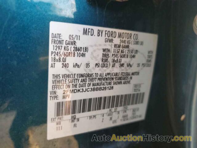 FORD EDGE SEL, 2FMDK3JC3BBB26128