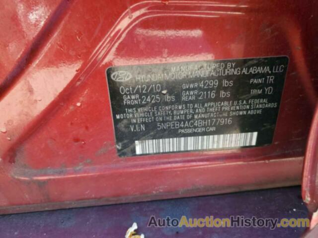 HYUNDAI SONATA GLS, 5NPEB4AC4BH177916