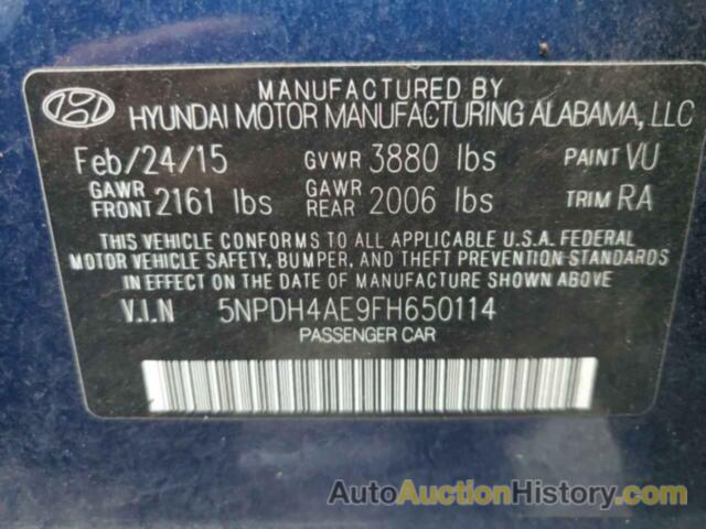 HYUNDAI ELANTRA SE, 5NPDH4AE9FH650114